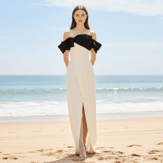 Elegant Sheath & Form Fitting Wedding Dresses with Front Leg Slit - Rosymae