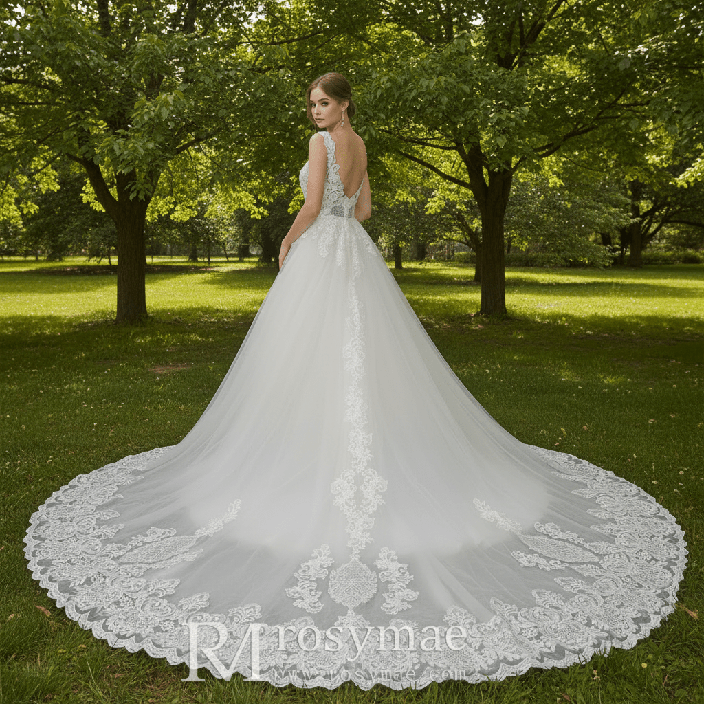 Elegant Tank Sleeve Ballgown Mermaid Convertible Wedding Dress - Rosymae