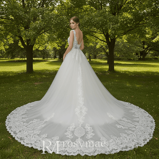 Elegant Tank Sleeve Ballgown Mermaid Convertible Wedding Dress - Rosymae