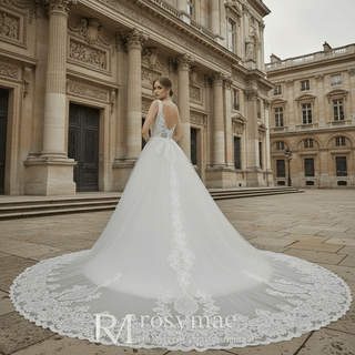 Elegant Tank Sleeve Ballgown Mermaid Convertible Wedding Dress - Rosymae