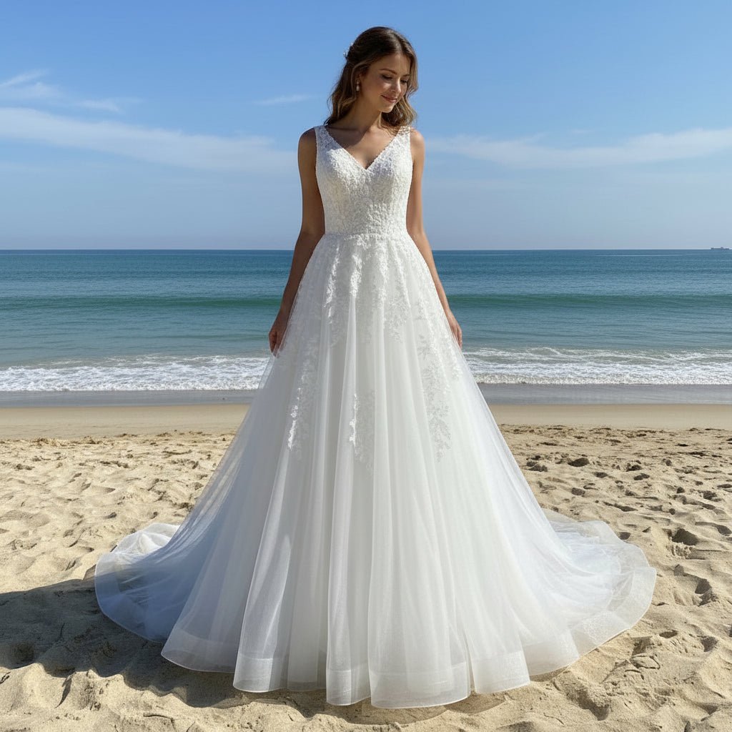 tank lace wedding dress Tank Strap Wedding Dresses Chic & Supportive Bridal Gowns Bridal and Formal