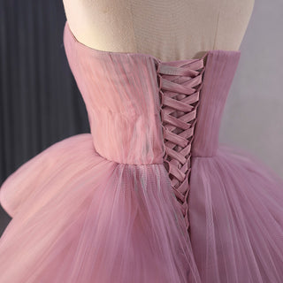 Elegant Tiered Ruffle Ruched Wedding Dress Formal Prom Gown - Rosymae