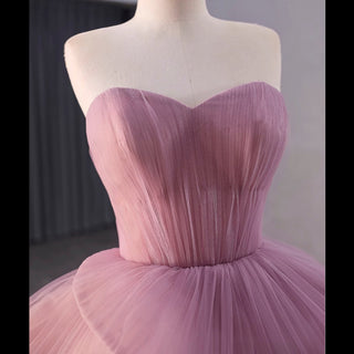 Elegant Tiered Ruffle Ruched Wedding Dress Formal Prom Gown - Rosymae