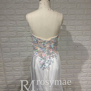 Elegant Women Colorful Mermaid Wedding Dress with Spaghetti Strap - Rosymae