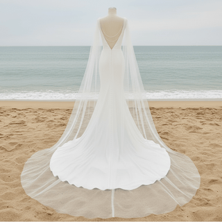 Elegantly Simple Low Back V-Neck Mermaid Wedding Dress with Wide Strap - Rosymae