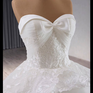 Exquisitely Handcrafted Romantic Ball Gown Wedding Dress Sweetheart Neck - Rosymae