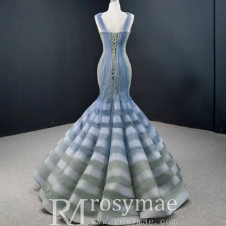 Fabulous Trumpet Red Carpet Evening Dresses with Vneck - Rosymae