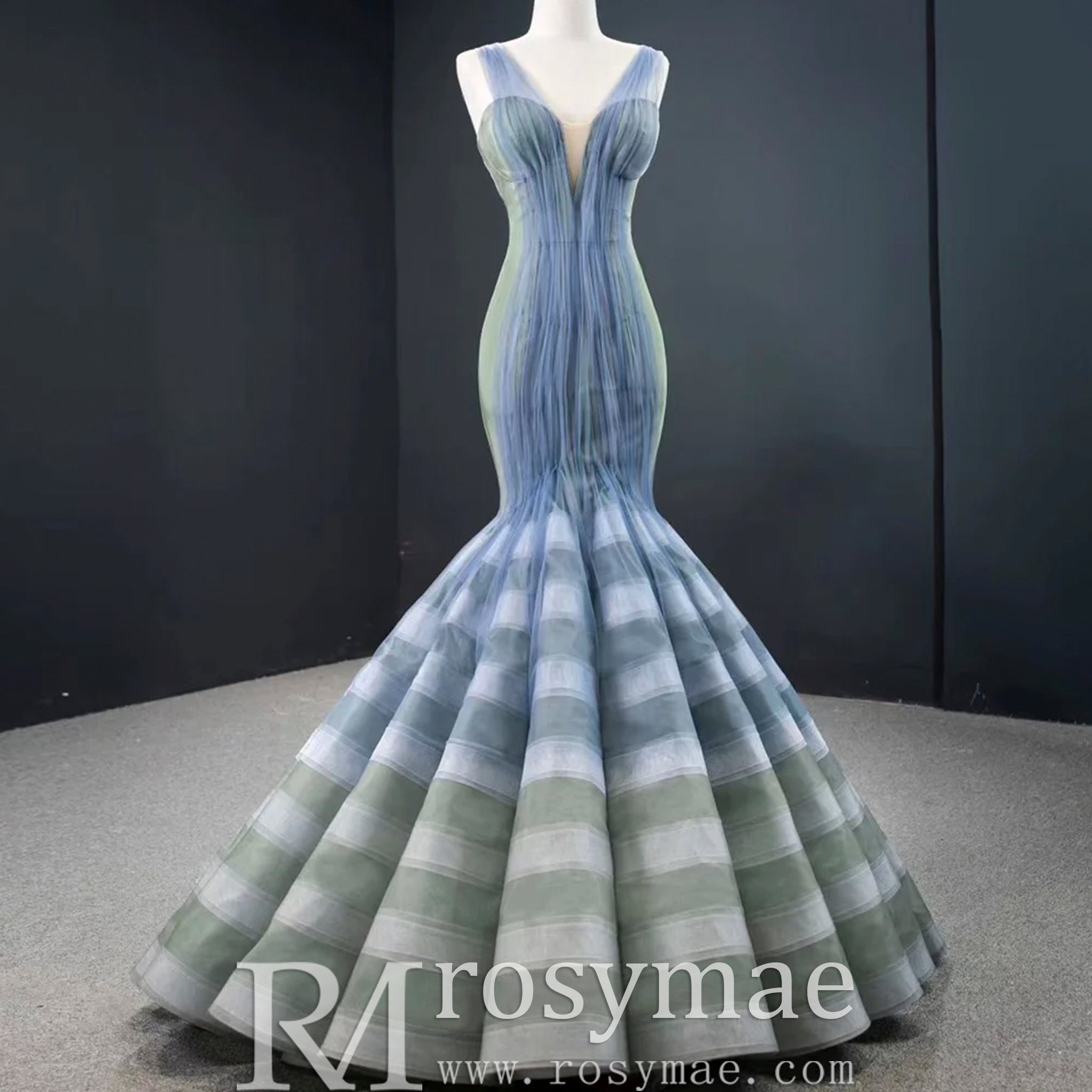 fabulous evening dresses Beaded-Bodice Long A-Line Prom Dress with Lace-Up Back Dusty Rose / 8