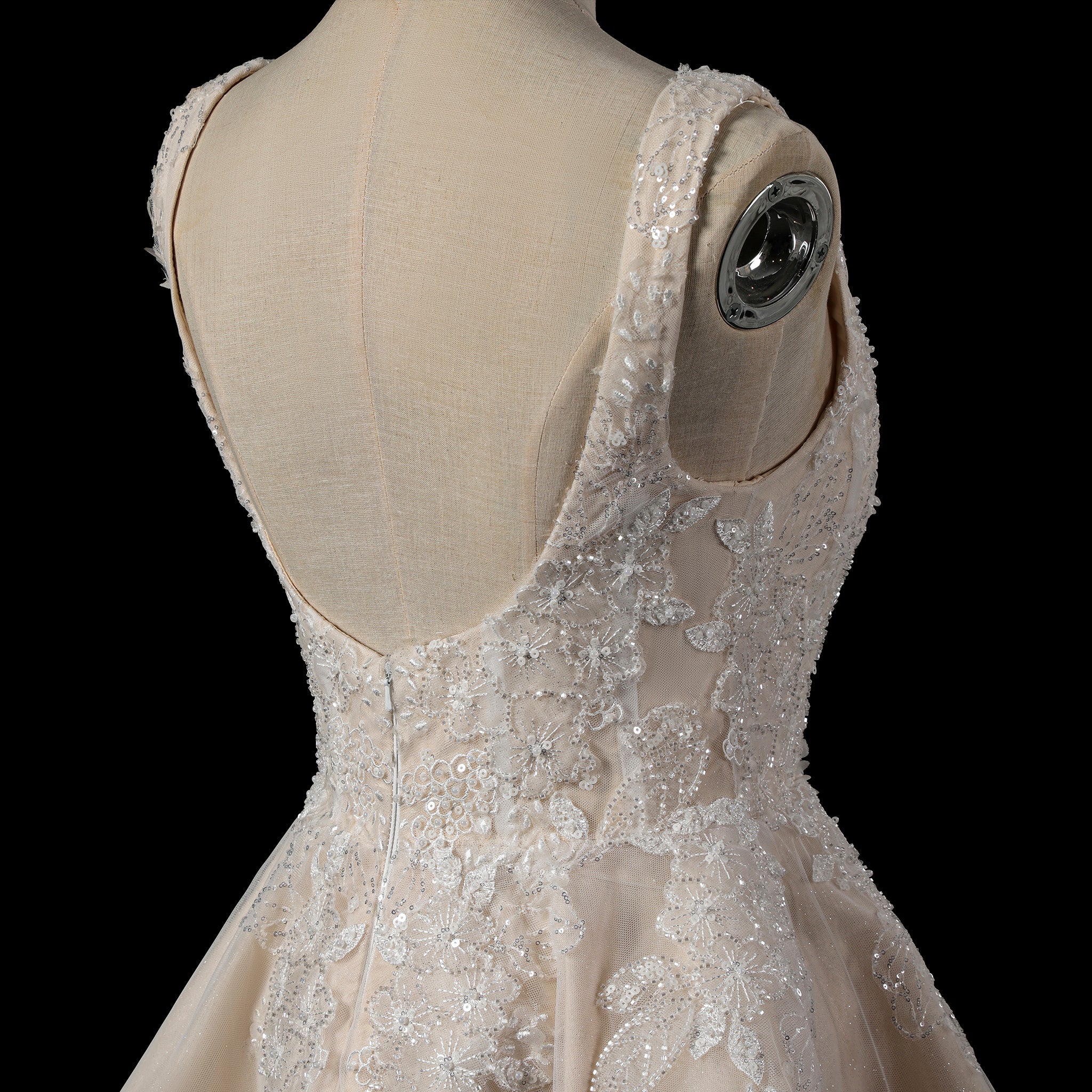 Fairytale Mini Wedding Dress with Square Neckline - Rosymae