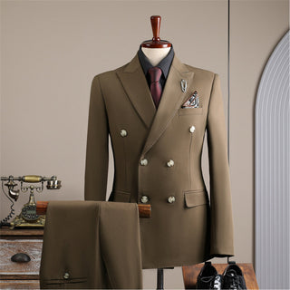 Fashion Double-Breasted Business Slim-Fit Suit For Men - Rosymae