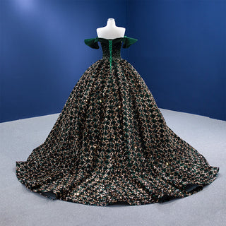 Fashion Off The Shoulder Ball Gown Sparky Sequins Quinceanera Dresses - Rosymae