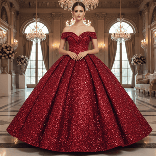 Fashion Quinceanera Dress Off The Shoulder Sweet 15 Girl Ball Gown - Rosymae