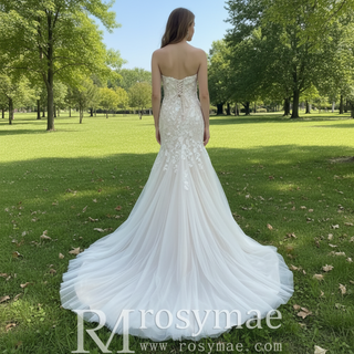 Princess Off the Shoulder Tulle Lace Wedding Dress