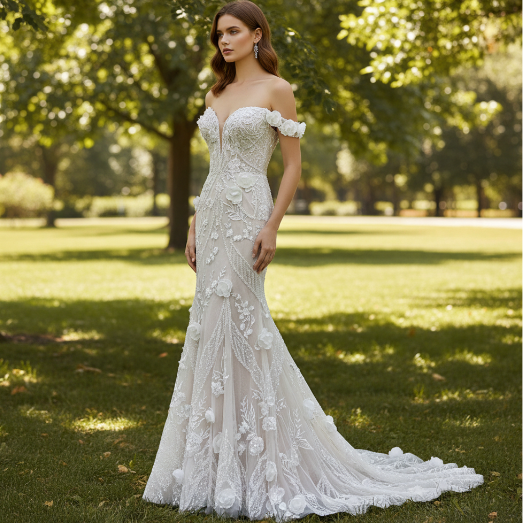 Sweetheart Neckline Princess Fit and Flare Wedding Dress Rosymae Sweetheart Neckline Princess Fit and Flare Wedding Dress Rosymae