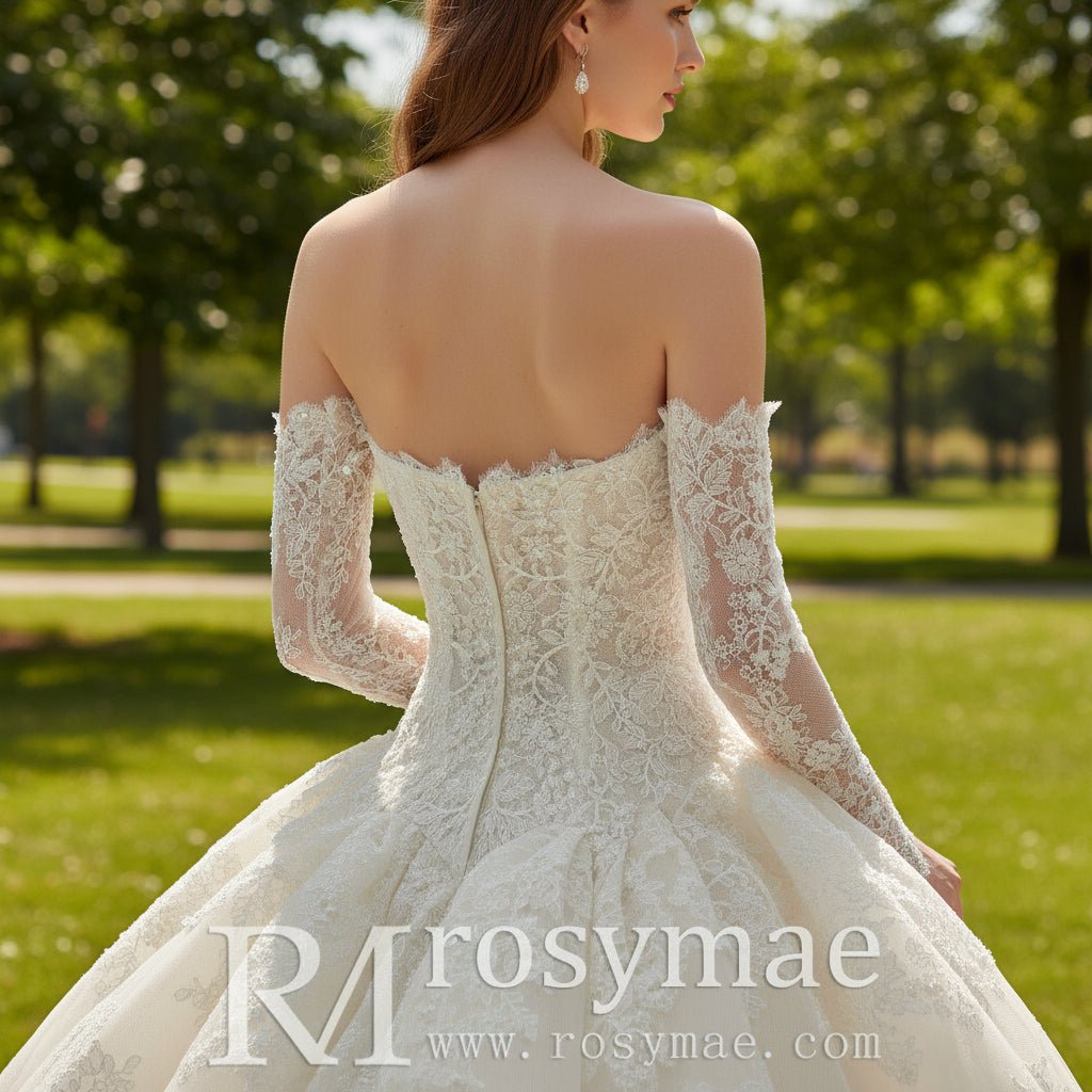 Floral Lace Bridal Gowns & Ball Gown Wedding Dresses - Rosymae