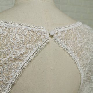 Floral Lace Mermaid Wedding Dress with Off the Shoulder Long Sleeve - Rosymae