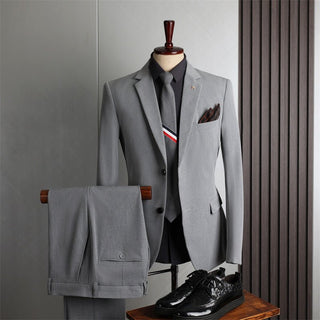 Four Seasons Leisure Business Fashion Slim Fit Wedding Bridesman Suit Men's Wear - Rosymae