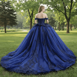 Gorgeous Ball Gown Off-the-shoulder Quinceanera Dress Evening Party Gown - Rosymae