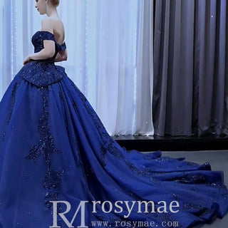 Gorgeous Ball Gown Off-the-shoulder Quinceanera Dress Evening Party Gown - Rosymae