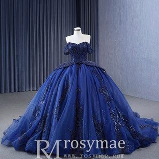 Gorgeous Ball Gown Off-the-shoulder Quinceanera Dress Evening Party Gown - Rosymae