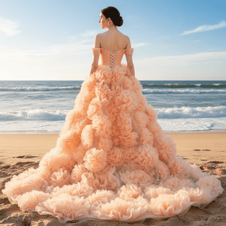 Gorgeous Ball Gown Ruffle Puffy Skirt Quinceanera Dress - Rosymae