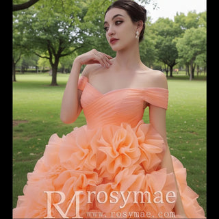 Gorgeous Ball Gown Ruffle Puffy Skirt Quinceanera Dress - Rosymae