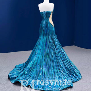 Gorgeous Beading Unique Prom Dress Formal Gown with Cape - Rosymae