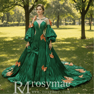 Gorgeous Beading Unique Prom Dress Formal Gown with Cape - Rosymae