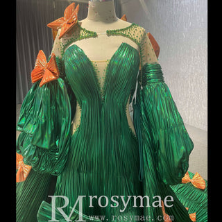 Gorgeous Beading Unique Prom Dress Formal Gown with Cape - Rosymae