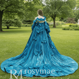 Gorgeous Beading Unique Prom Dress Formal Gown with Cape - Rosymae