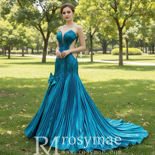 Gorgeous Beading Unique Prom Dress Formal Gown with Cape - Rosymae