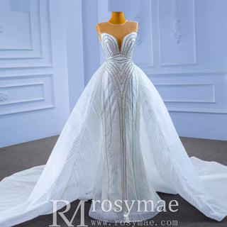 Gorgeous Mermaid Wedding Dress with Detachable Skirt - Rosymae