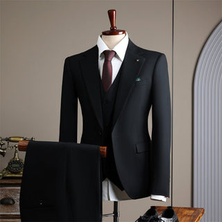 Groom's Wedding Suit Slim Fit Business Coat Trousers Vest Suit - Rosymae
