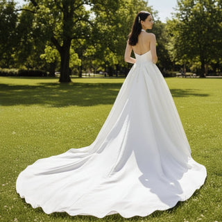 Halter Wedding Dresses High Neck Bridal Gowns with Backless - Rosymae