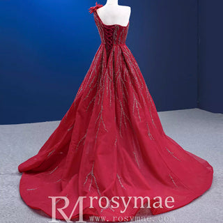 High-end Evening Dress Mermaid One-Shoulder Party Formal Prom Gown - Rosymae