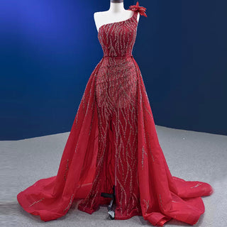 High-end Evening Dress Mermaid One-Shoulder Party Formal Prom Gown - Rosymae