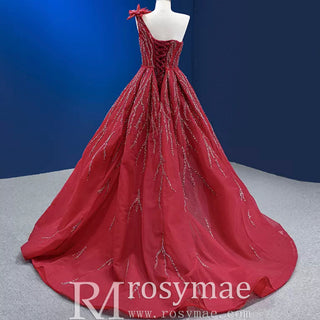 High-end Evening Dress Mermaid One-Shoulder Party Formal Prom Gown - Rosymae
