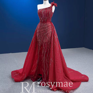 High-end Evening Dress Mermaid One-Shoulder Party Formal Prom Gown - Rosymae