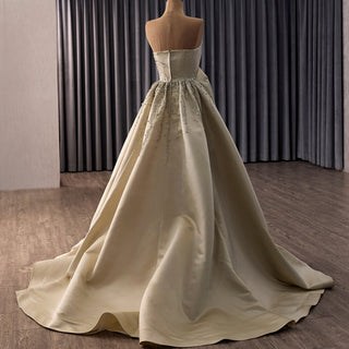 High-End Handmade Beaded Asymmetrical Prom Dress with Overskirt - Rosymae