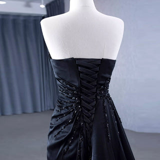 High-end Handmade Beading Evening Dress with Asymmetrical Neck - Rosymae