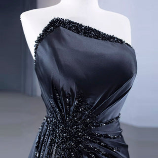 High-end Handmade Beading Evening Dress with Asymmetrical Neck - Rosymae