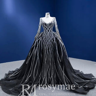 High-end Handmade Wedding Dress with Detachable Skirt - Rosymae