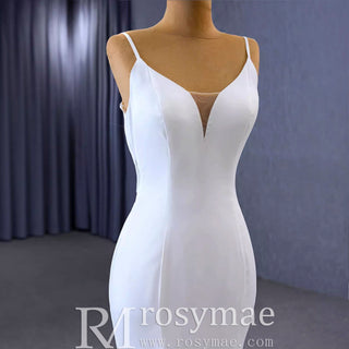 High-end Mermaid Spaghetti Straps Backless Wedding Dress - Rosymae