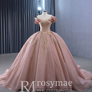 High-end Off the Shoulder Ball Gown Formal Dress Quinceanera Gown - Rosymae