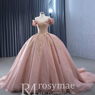 High-end Off the Shoulder Ball Gown Formal Dress Quinceanera Gown - Rosymae