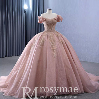 High-end Off the Shoulder Ball Gown Formal Dress Quinceanera Gown - Rosymae