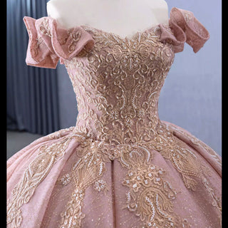 High-end Off the Shoulder Ball Gown Formal Dress Quinceanera Gown - Rosymae