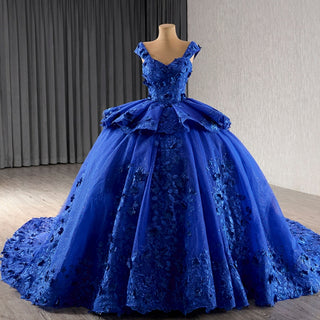 High-end Sparkly Tulle Ball Gown Wedding Dress Quinceanera Gown - Rosymae