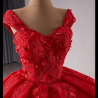 High-end Sparkly Tulle Ball Gown Wedding Dress Quinceanera Gown - Rosymae
