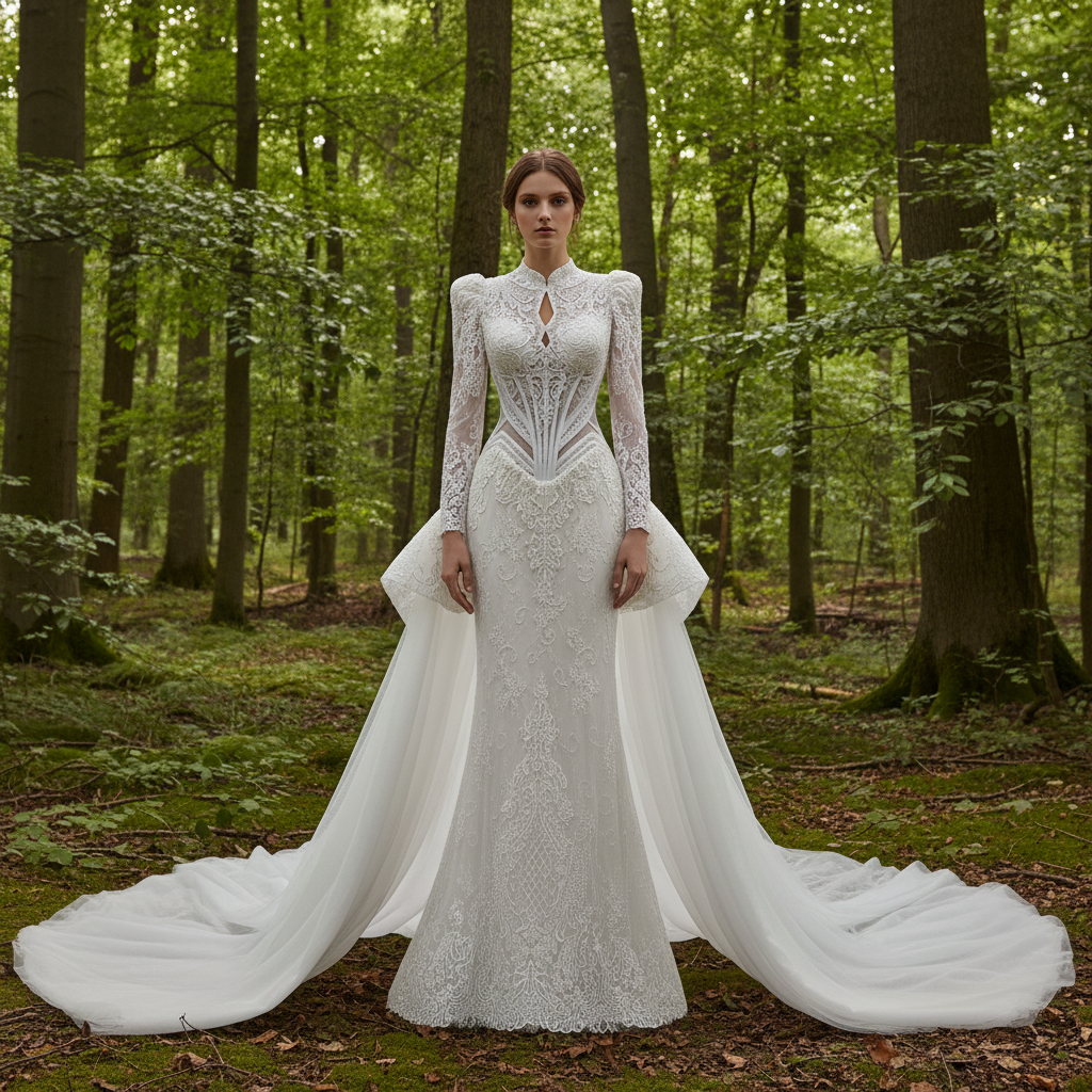 mountain elopement bridal gown
